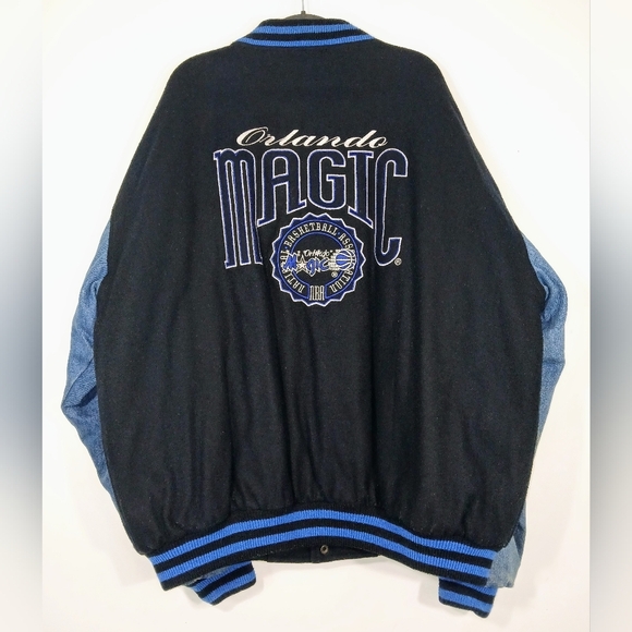 VINTAGE LOGO ATHLETIC ORLANDO MAGIC NBA VARSITY JACKET. - Picture 3 of 8